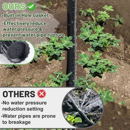 Double Layer Soaker Hose for Garden Beds - 25FT 3/4" Heavy Duty Linkable Flat Drip Irrigation Hose, Save 85% Water, for Lawn Flower Bed Vegetable Field Effective Watering