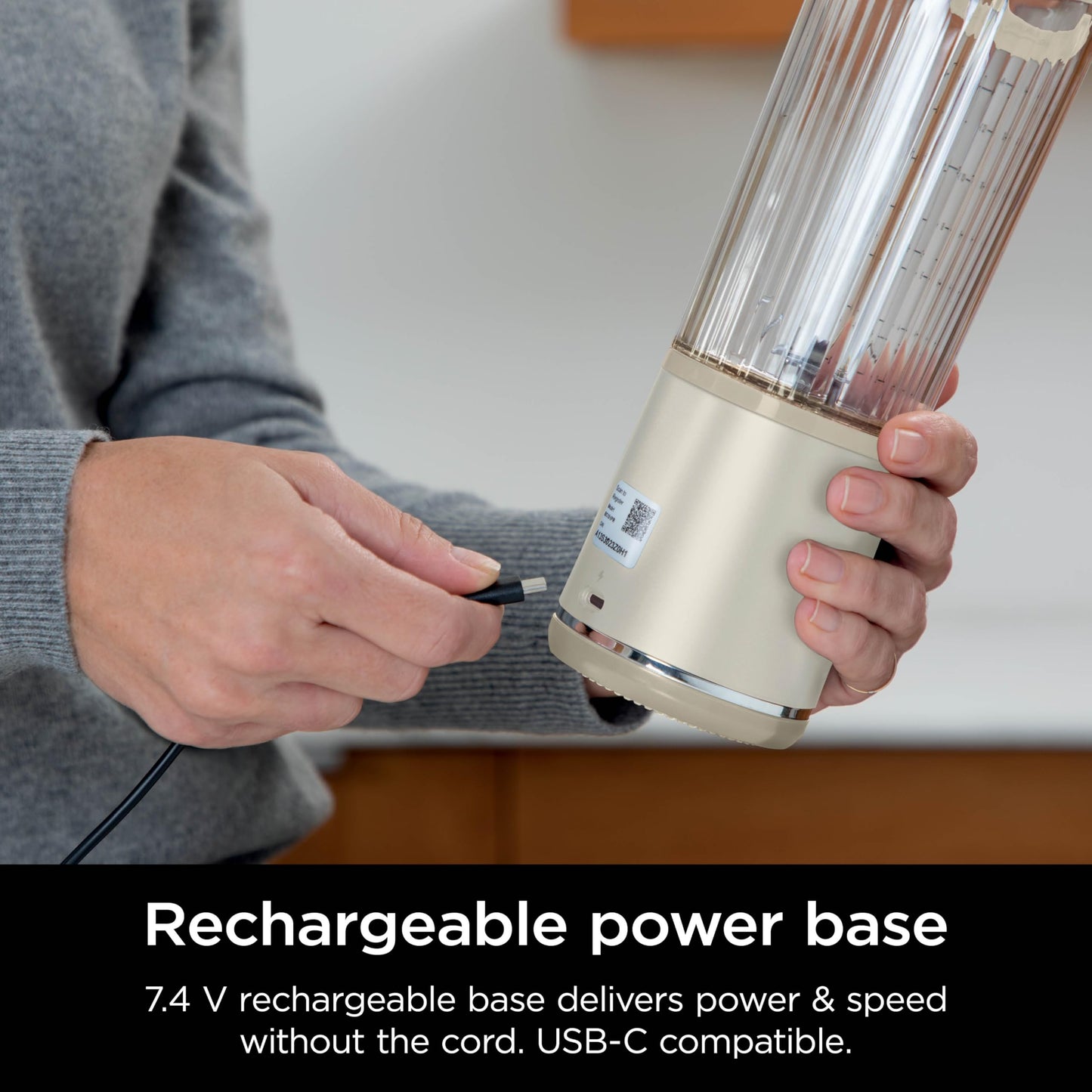 Ninja BC151BK Blast Portable Blender, Cordless, 18oz. Vessel, Personal Blender-for Shakes & Smoothies, BPA Free, Leakproof-Lid & Sip Spout, USB-C Rechargeable, Dishwasher Safe Parts, Black