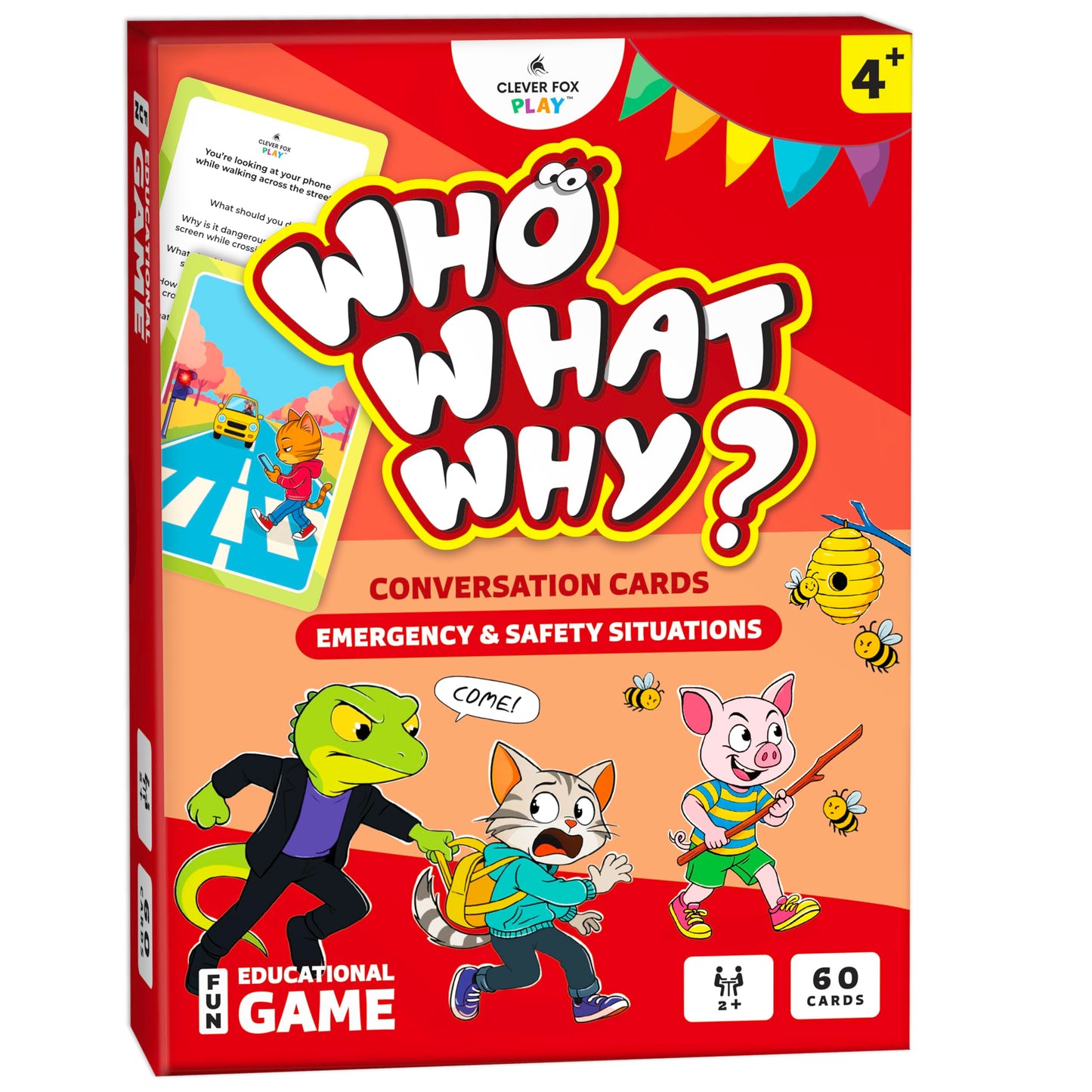 Who What Why Emergency & Safety Conversation Cards for Kids – Social Skills & Critical Thinking Game – Safety Awareness, Decision-Making & Communication Cards, Speech Therapy & SEL Tool, Ages 4+