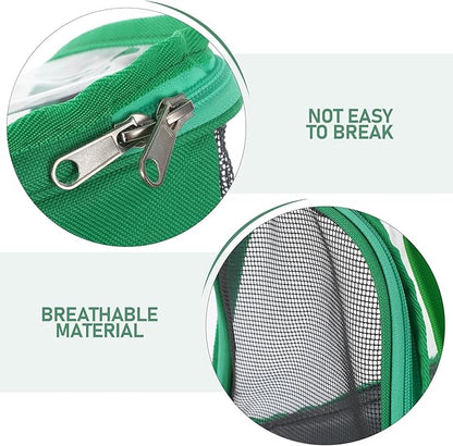 Toddmomy Portable Bird Travel Carrier Bag Lightweight Small Parrot Travel Cage Carrier for Outdoor Trips with Green Compact Design Suitable for Budgies and Small Birds