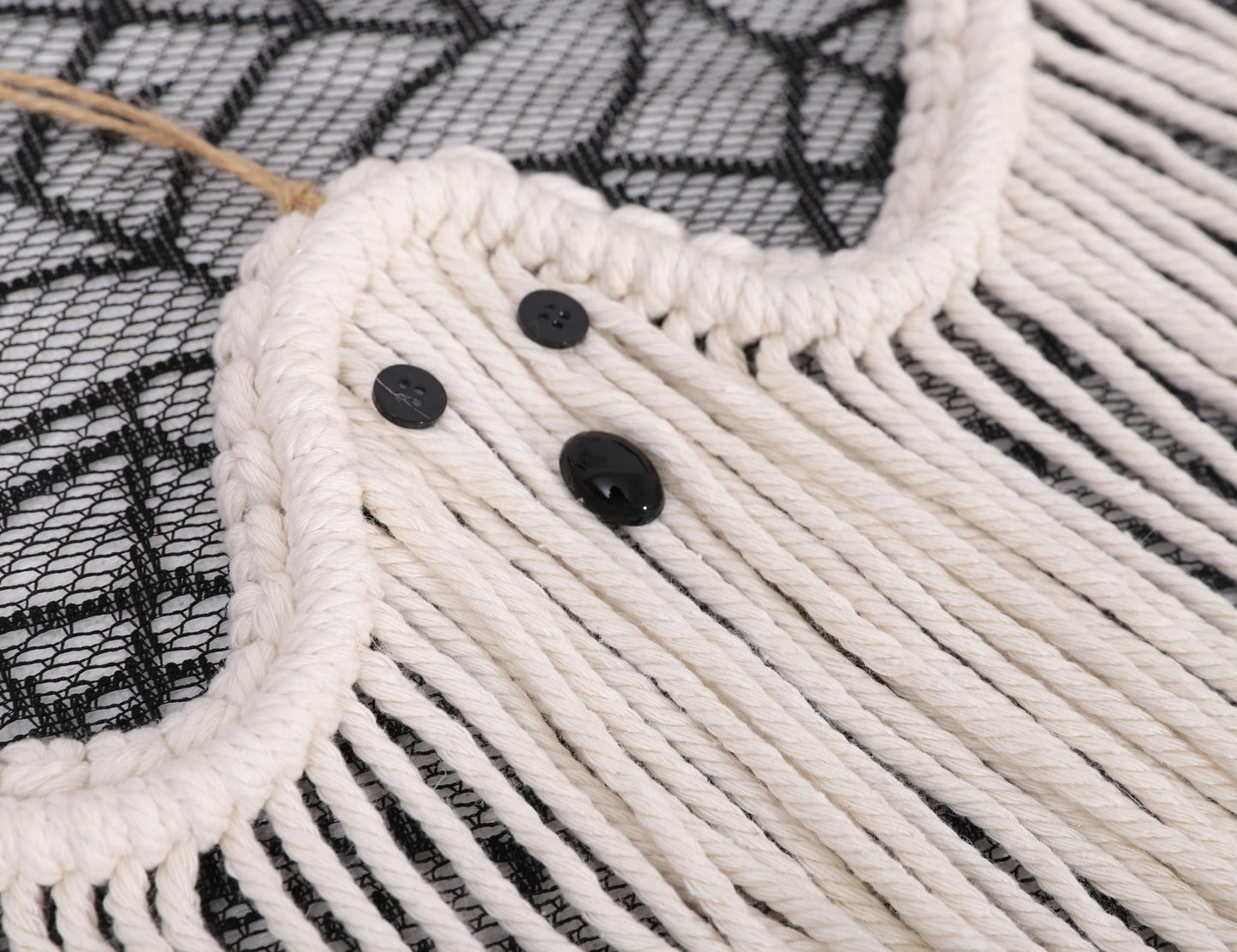 Halloween Macrame Ghost Wall Decor- Set of 2 Ghost Wall Hanging, Halloween Boho Ghost Decorations, Handmade Ghost Decor, Spooky Season Decor