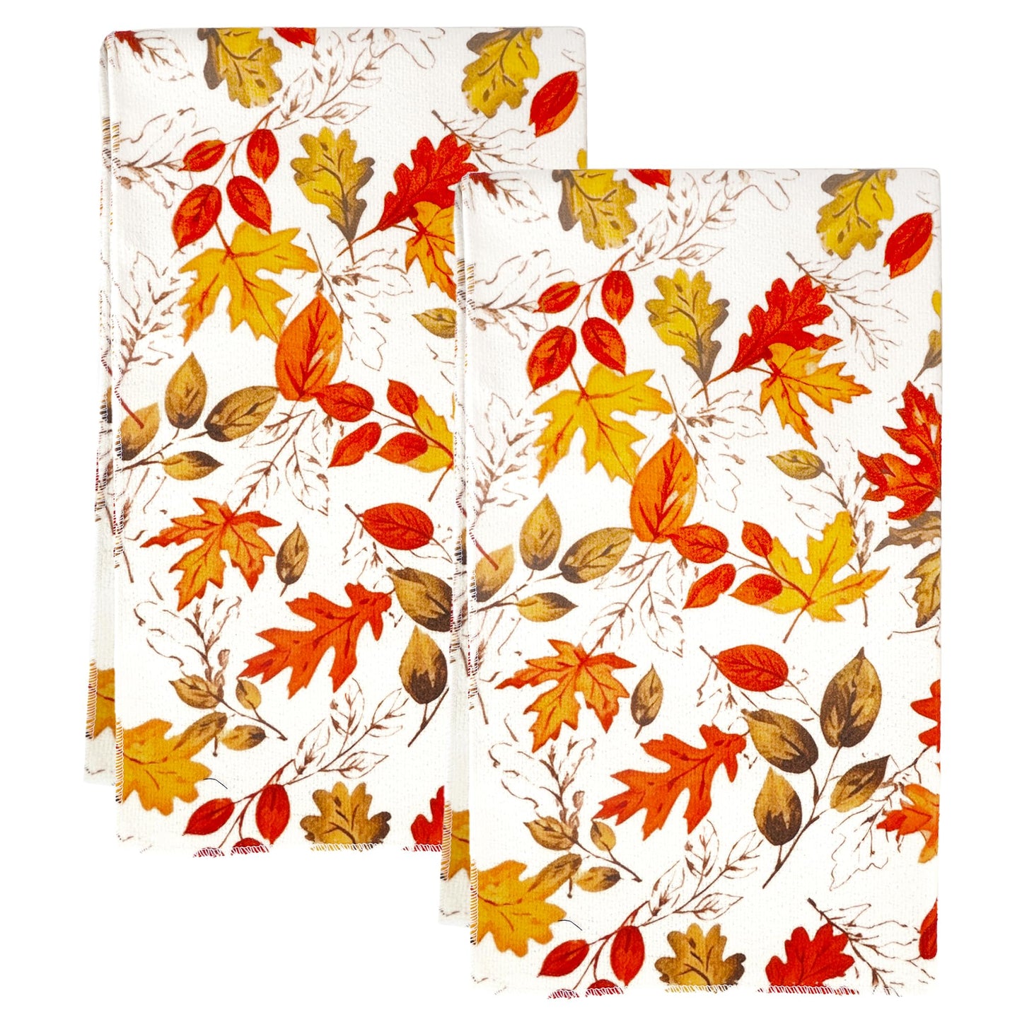 thmasamwr Kitchen Towels Dish Towel 18x26 Inch Maple Leaves Kitchen Towel for Cleaning Cute Home Decor Absorbent Reusable Farmhouse Tea Towel Decorative Set of 2