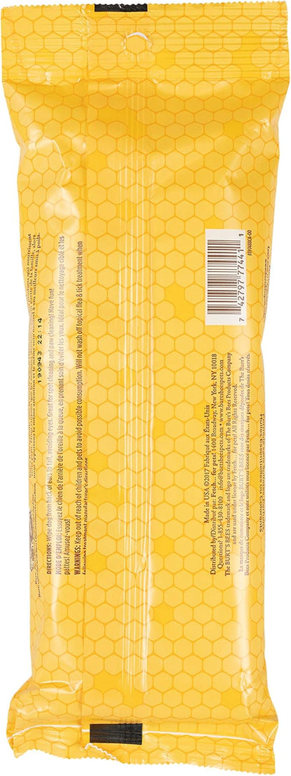 Burt's Bees for Pets Honey Multipurpose Dog Grooming Wipes, Gentle Hypoallergenic Spot Cleaning Sheets, pH Balanced Natural Origin Formula for Paws, Face and Butt, 50 Count - 3 Pack