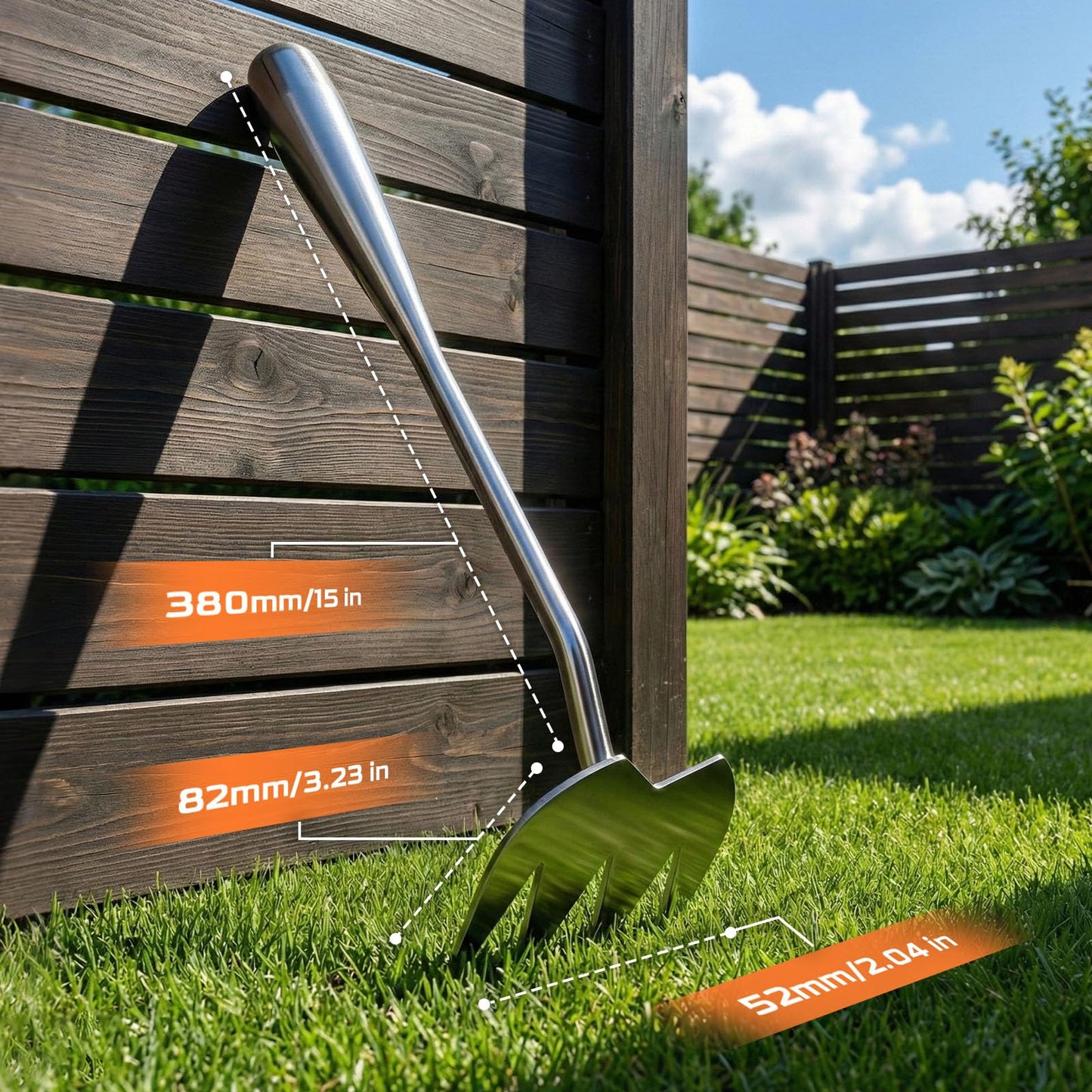 LOOHOI Garden Hand Weeder Tool, Heavy-Duty Stainless Steel Weeding Tool for Deep Root Removal, Portable Garden Weed Removal Tool for Lawn, Flower Beds & Yard