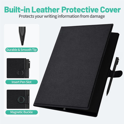 LCD Writing Tablet for Adult: 9.5 Inch with Leather Case Full Screen Reusable Digital Notepad Portable
