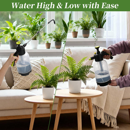 Handheld Pump Sprayer for Hanging Plants with 24.4" Long Spout, Watering Bottle Sprayer for Watering Hanging Plant Basket, Hard to Reach High Plant for Indoor or Garden 2L(0.5Gal)