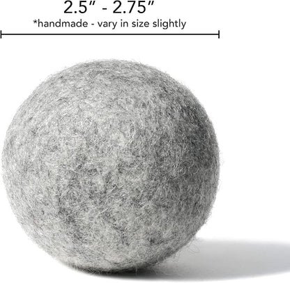Wool Dog Toy Balls – Organic Eco Friendly Dog Ball Toy – Natural Non Toxic Dog Toy for Fetch – Durable Wool Ball for Dogs – 2 Pack - Safe for Your Pet & The Planet