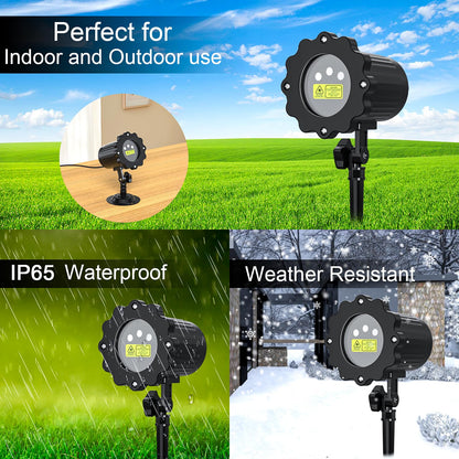 SHEDALED Laser Christmas Projector Lights Outdoor, RGB Laser Light Projector, Firefly Lights Show with Remote & Timer, Waterproof, Holiday Decoration for Christmas, Home House Decor, Party, Garden