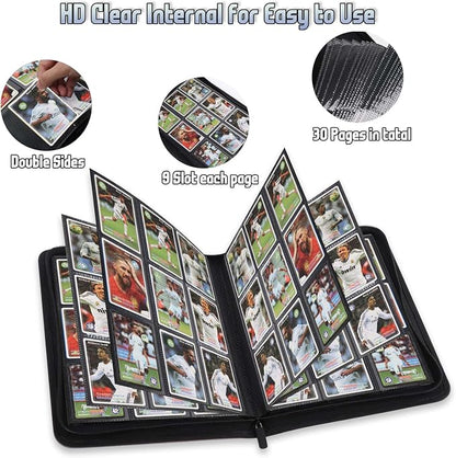 Trading Card Binder, Premium 9 Pocket Double Sided 540 Pocket PU Card Collection Binder, Collectible Trading Card Albums for MTG, TCG, Sport Card, Game Cards (Ecru)