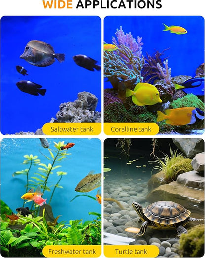 SEAOURA Aquarium Heater, 800W Fish Tank Heater for 100-180 Gallon, Submersible Heater for Aquarium with Over-Temperature Protection, Adjustable Intelligent Controller Auto Power-Off