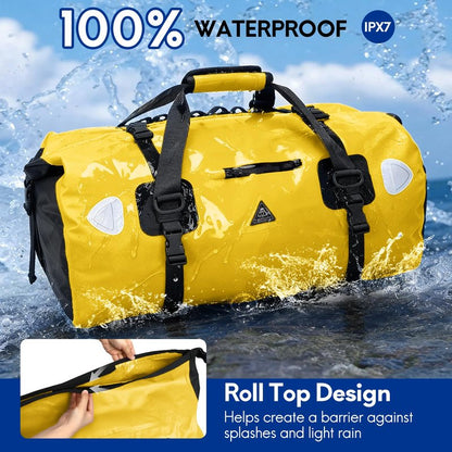 Haimont Waterproof Duffel Bag Roll-top Dry Duffel Bag with Quick-fixed Straps for Motorcycling, Rafting, Boating, SUP, Kayaking, Travel,70L