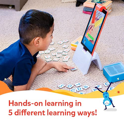 Osmo Genius Starter Kit for Kids Ages 6–10 | 5 Educational Learning Games | Fire Tablet Compatible | Educational STEM Learning System | Base Included (5 Games Fire Tablet)