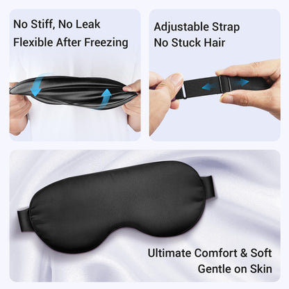 Coolig Eye Mask for Puffy Eyes: Fsa Eligible Items Hsa, Cold Compress for Migraines Headache After Surgery & Puffiness, Reusable Face Ice Pack Gel Sleep Mask for Dark Circles, Relaxing Gifts(Purple)