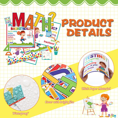 Pajean 85 Pcs Math Bulletin Board Set Math Posters Classroom Decorations for Elementary Middle High School Mathematics Education Posters Teacher Supplies (Vivid)