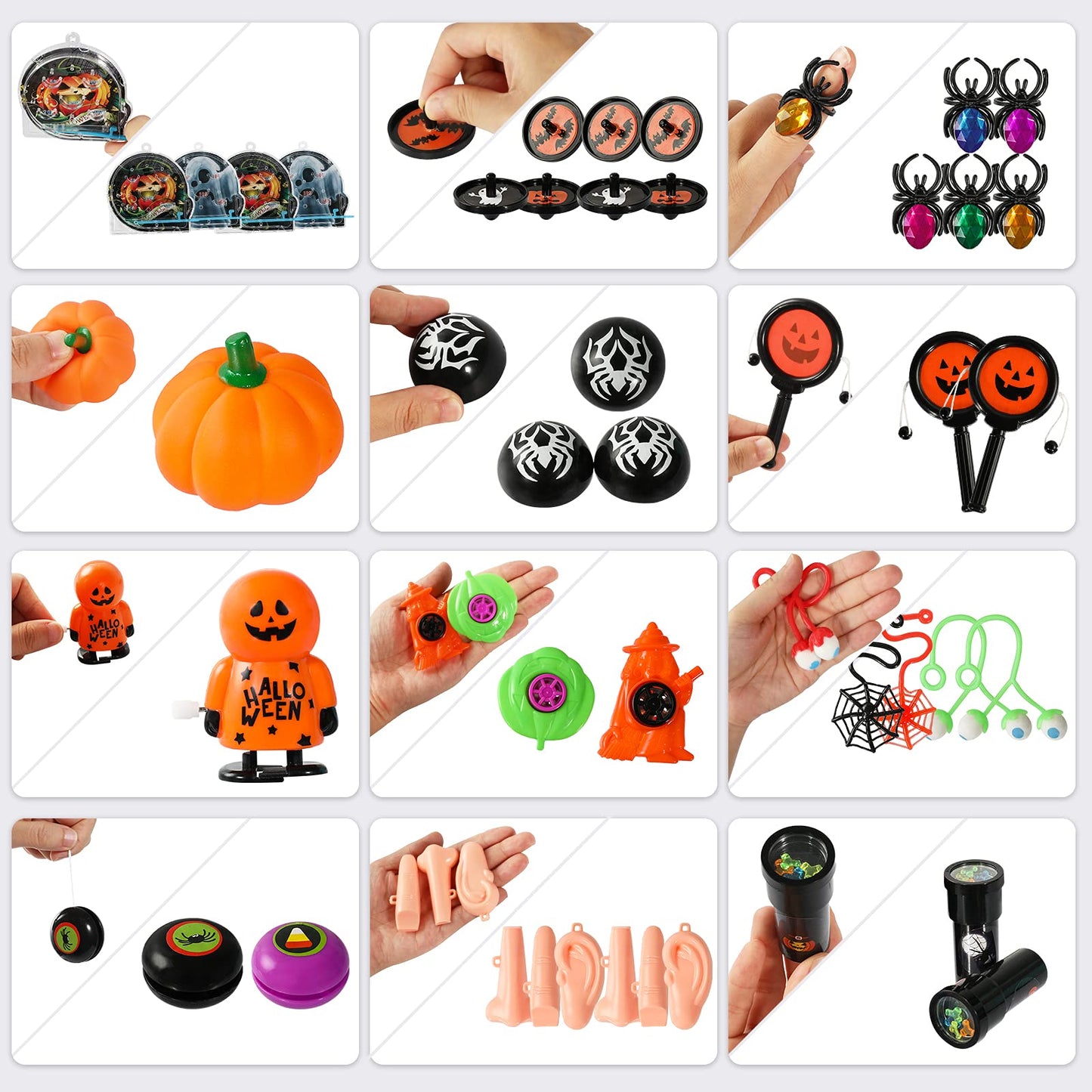 Max Fun 180pcs Halloween Party Toys Assortment for Kids Halloween Party Favors Prizes Box Toy Assortment Classroom (Large 180pcs party favors)