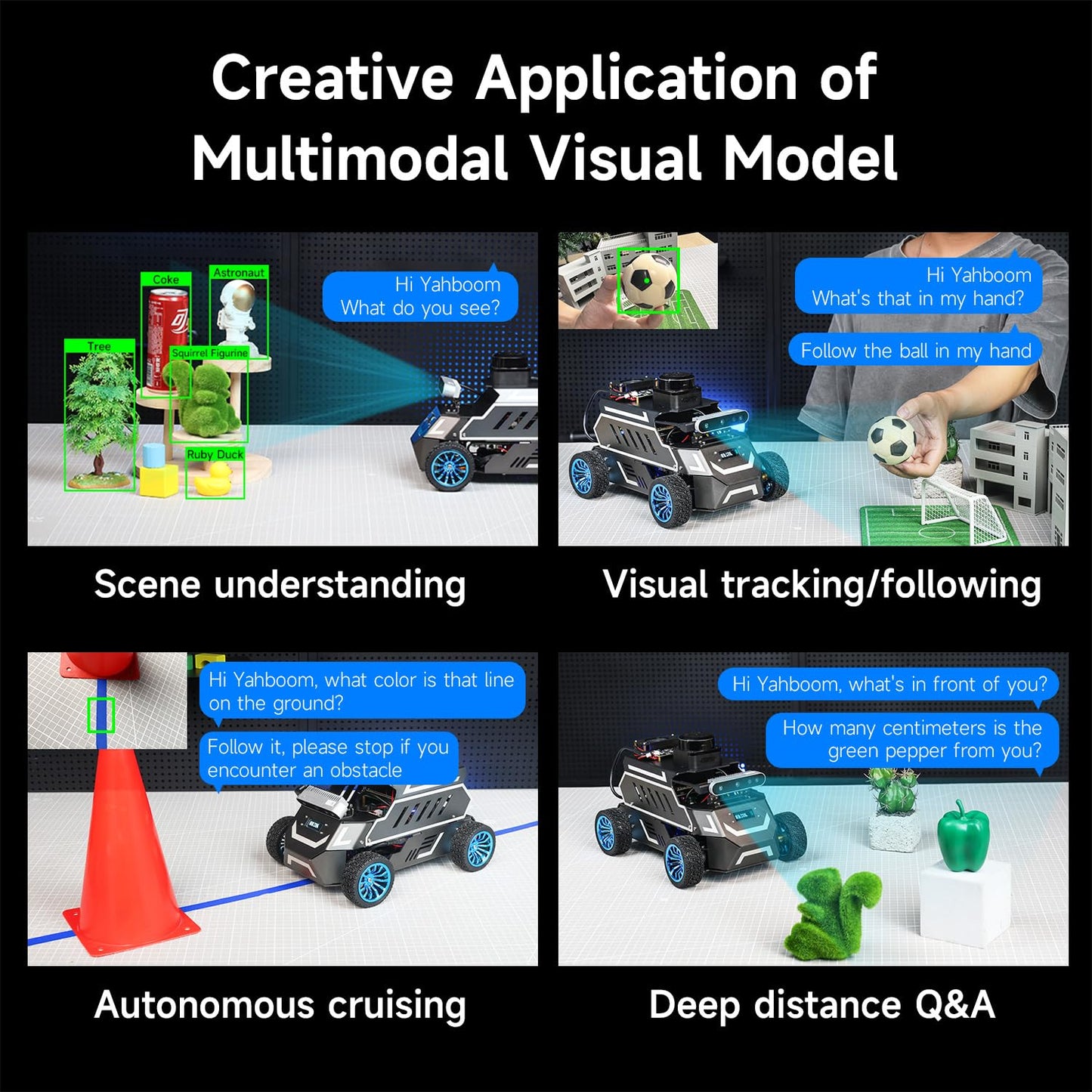 Yahboom ROS2 Robot Car with Ackerman Steering Chassis, TOF LiDAR, AI Visual Recognition, Embodied Intelligence for Jetson Nano B01 4GB, Raspberry Pi 5, Jetson ORIN (Standard Ver with Pi5-8GB)