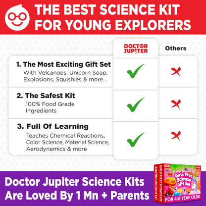 Doctor Jupiter Girls’ First Science Gift Set for Ages 4+ | Set of Girls' First Science Kit & Amazing Science Kit |Birthday Gift Ideas for 4-5-6-7-8 Year Olds |STEM Learning & Education Toys