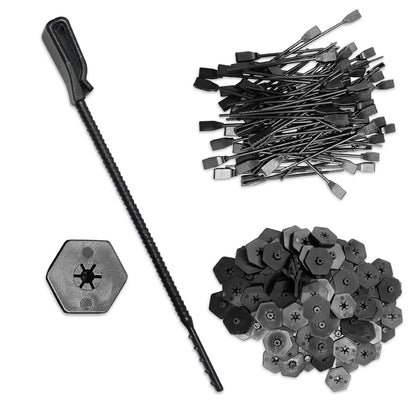 SAMU Critter Guard Fastener Clips 120Pcs Set – Premium Plastic Critter Guard Clips for Mesh – Sturdy and Durable Design – No Tools, Easy Installation – Excellent Protection Against Birds, Rodents