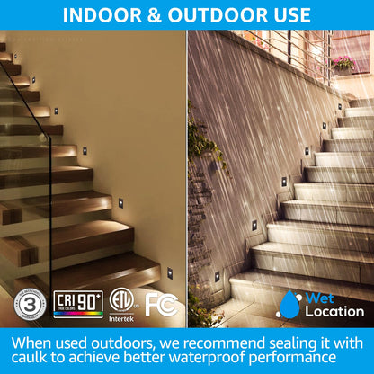 LEONLITE LED Step Lights, Dimmable 3.5W, 110lm, Aluminum, 3000K Warm White, 2.88 Inch, Bronze, Pack of