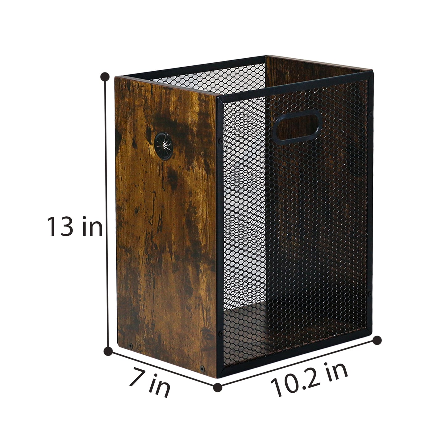 FANTERSI Trash Bin, Small Trash Can 4.5 Gallon, Industrial Garbage Can with Handle, Metal Mesh Waste Basket for Kitchen, Home Office, Bedroom, Living Room