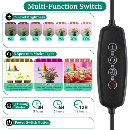 Meonum Mini Greenhouse with Grow Light, 47.2" L x 23.6" L x 23.6" W Portable Greenhouses Waterproof UV-Resistant for Indoor/Outdoor Seed Starting (House Shape)