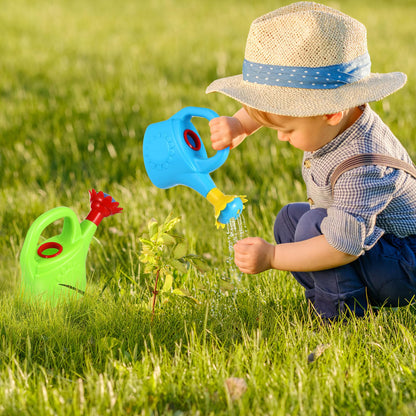 TOYANDONA 2PCS Watering Can Toys, Interesting Plastic Watering Can Toys Play House Garden Watering Can Toys for Children Beach Sand Toys (Random Color)