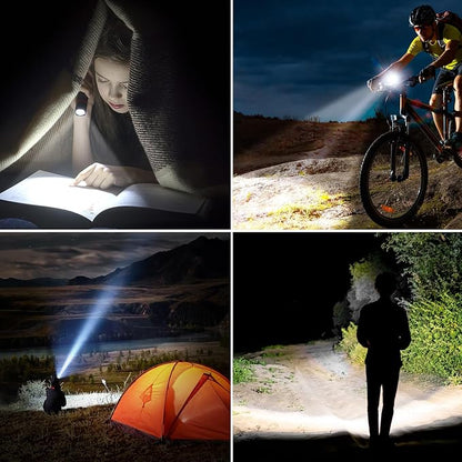 Blukar Rechargeable Flashlight, High Lumens Flashlight, Super Bright Small LED Flash Light- Zoomable, Adjustable Brightness, Long Lasting for Camping, Outdoors and Home Emergency