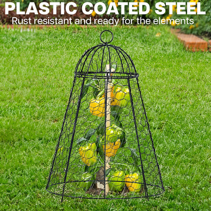 Life Finds Chicken Wire Garden Cloche Set, Protective Plant Cover for Flowers and Produce with Removable Top, Protection from Animals, Pack of 6, LF-GC6P