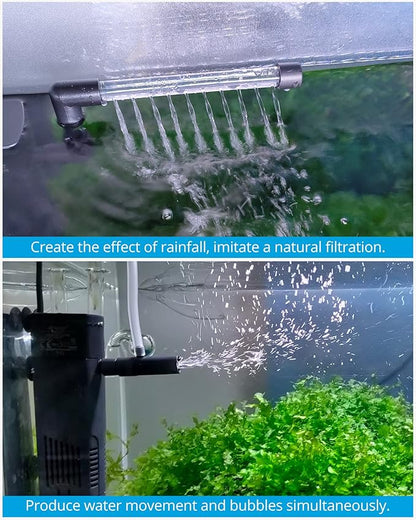 NICREW Aquarium Internal Filter, Submersible Power Filter with Multiple Function for Fish Tanks 2 to 5 Gallon, 40 GPH, 3.5W