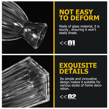 ORFOFE 4pcs Hydroponic Glass Flower Vases Small Decorative Terrarium Bottles for Home Desk Office Plant Propagation