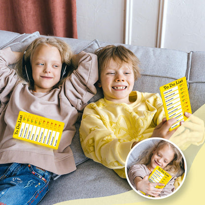 4 Pieces Chore Chart for Kids Multiple Kids - Sliding Routine Chart: Reusable to Do List, RV Checklist, Planning Board, Visual Schedule, and Reminder (bluepinkgreenyellow)
