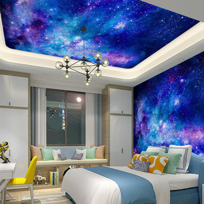 Apdidl Galaxy Space Backdrop Tapestry for Bedroom Aesthetic, Blue Purple Night Starry Sky Stars Universe Ceiling Tapestry, Mysterious Nebula Wall Hanging Room Decor for Living Room Dorm 51'' x 60''