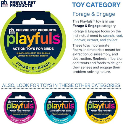 Prevue Pet Products 3-Box Stuff & Hide - Playfuls Forage & Engage Bird Toy 60246