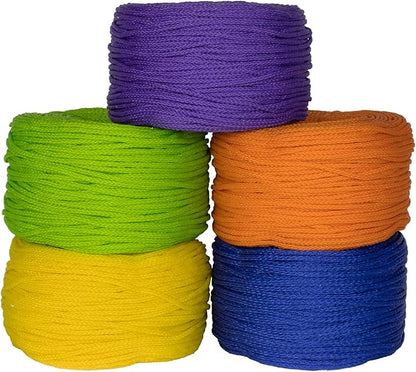 Super Bird Creations SB50028 Braided Polly Rope - Ideal for Making Bird Toys & Crafting - Hollow Polyethylene Cordage - 1/8" Diameter and 500 Meters Long - Ideal for Parrots - Vibrant Green
