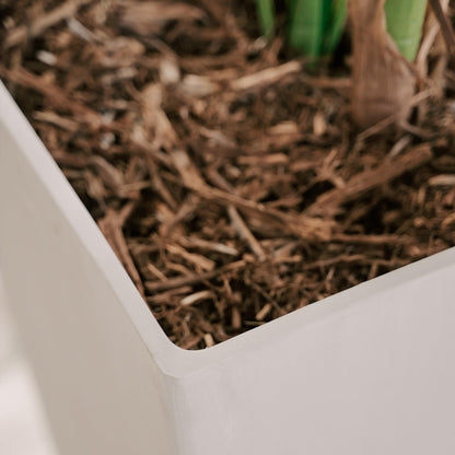 XBrand Modern 28-Inch Square Planter, Modern Tapered Perfect for Indoor & Outdoor, Patio Décor, Set of 2, Gray