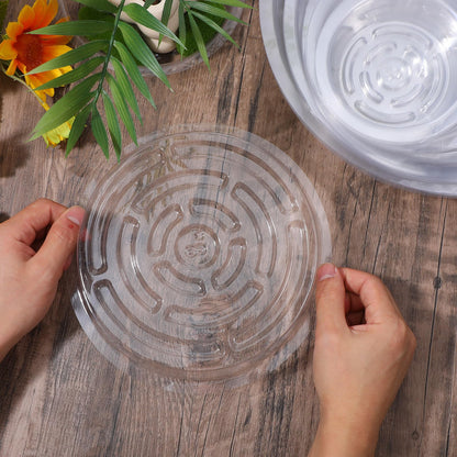 Ckhoid 50PCS Clear Plant Saucers 4/6/8/10/12 Inch Plastic Plant Pot Trays Round Water Tray Flower Pot Saucers Drip Plate Dish for Garden Indoor & Outdoor Planters