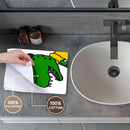 3D Rose TWL_240039_1 Funny Alligator Playing Golf Towel, 15" x 22"