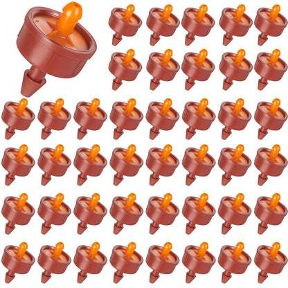 FULAIERGD 60Pcs 3 GPH Pressure Compensating Irrigation Drippers, Watering Spot GPH Dripper Drip Emitters Heads Constant Flow Outlet Heads for 1/4 Inch Irrigation Tubing for Garden Irrigation System