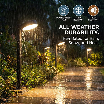 Upgraded Solar Pathway Lights Outdoor Waterproof - 12 Pack 3 Color Temperature Solar Garden Lights (Warm /Neutral/Cool White), Enhanced Brightness LED Landscape Lighting for Yard, Lawn, Walkway.