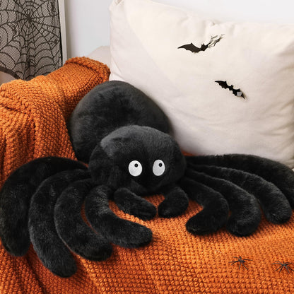Bunny Chorus Halloween Decorations Spider Throw Pillows: Cute Black Spider Pillow Home Decor, Stuffed Large Plush Cushion Halloween Decorations Indoor for Home Sofa Bed Office Couch Living Room