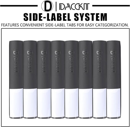 D DACCKIT Trading Card Binder 4 Pocket - Fits 336 Cards，21 Side-Loading Pages, Card Binder No Rings Folder for Collectible Games, Sports, TCG (Model D，Classic Black)