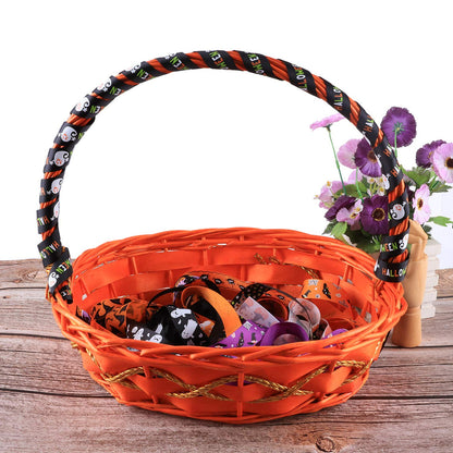 30yards Halloween Grosgrain Ribbon Wired Fabric Ribbon Bats Spiders Web Printed 1 Inch Grosgrain Ribbons Crafts Gift Wrapping Holiday Ribbons for DIY Bows Wreath Crafts