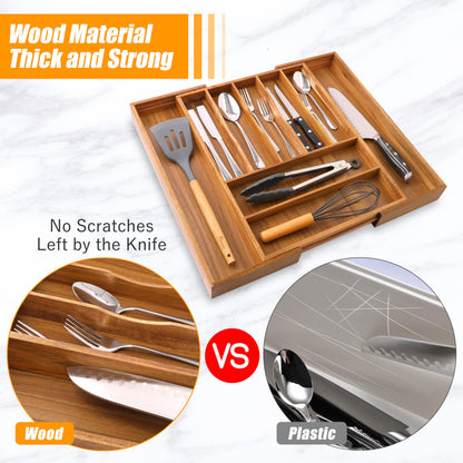 Kitchen Silverware Drawer Organizer and Storage Cabinet Utensil Rack Bathroom Counter Vanity Extra Large Big Cooking Drawer Organizers Countertop Pantry Storage Cabinet Best Kitchen Must Haves 2025