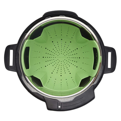 Instant Pot Official Silicone Steamer Basket, Versatile and BPA-Free, Compatible with 6 Qt. and 8 Qt. Cookers, Ideal for Steaming Vegetables, Fish, and More, Dishwasher Safe, Heat Resistant up (Green)
