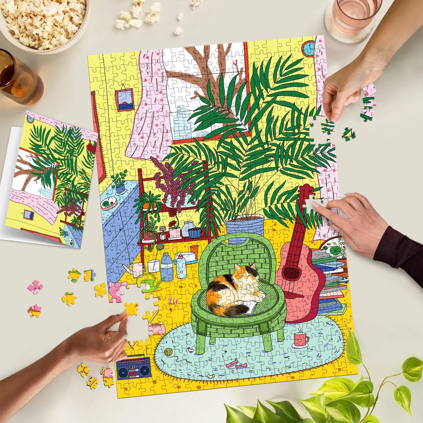 TangMosaic Puzzles for Adults 1000 Pieces, Jigsaw Puzzle for Adults, Fun Challenging Puzzle, Cozy Home Life Puzzles Game, Interlock Perfectly No Dust, Gifts for Easter Mother’s Day