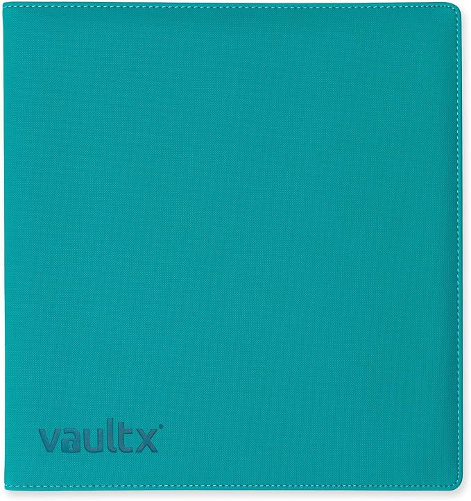 Vault X Large Ring Binder, 900 Cards, fits 9 Pocket Pages, Exo-Tec Material, 3 D-Ring Folder, for Trading Cards (Teal)