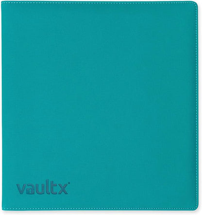 Vault X Large Ring Binder, 900 Cards, fits 9 Pocket Pages, Exo-Tec Material, 3 D-Ring Folder, for Trading Cards (Teal)