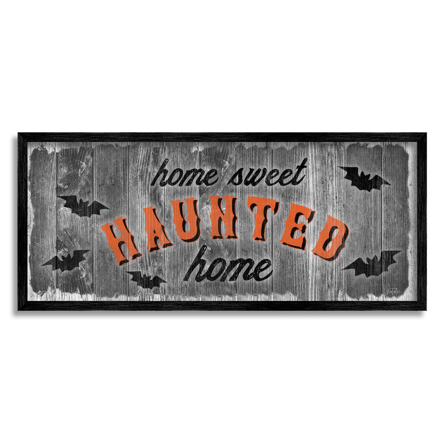 'Sweet Haunted Home Bats Sign'| Framed Giclee Art