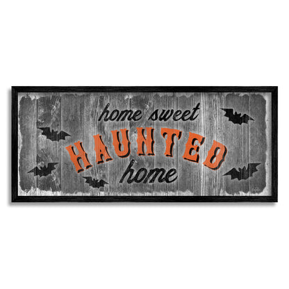 'Sweet Haunted Home Bats Sign'| Framed Giclee Art
