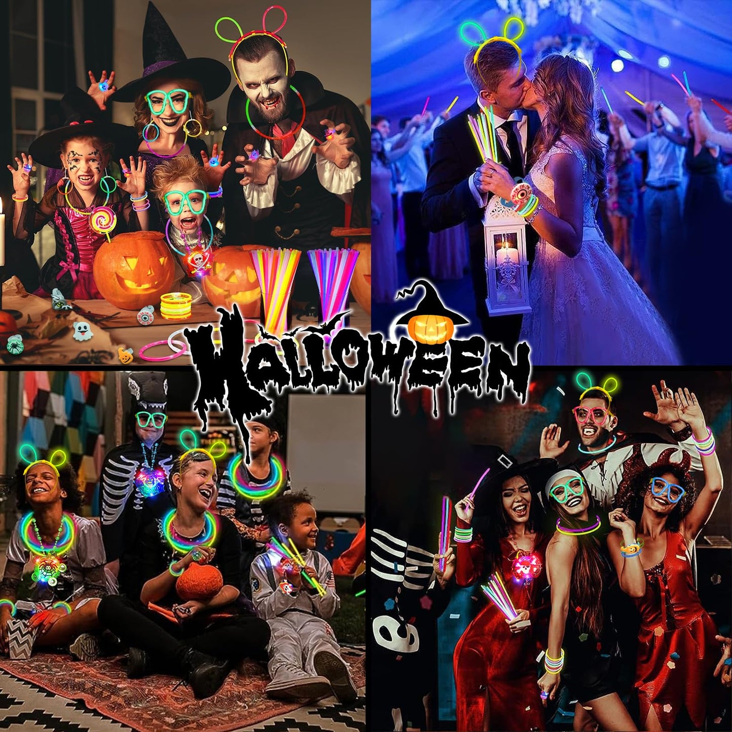 iRugosa hapfyer 124PCS Halloween Party Favors for Kids, Glow in the Dark Toys Bulk for Halloween Treat Bags Goodies Bags Fillers/Halloween Gifts Party Supplies